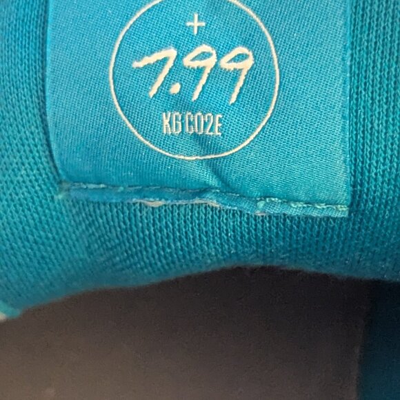 ALLBIRDS  WOMENS CANVAS PACERS SNEAKERS - SZ 8 - LACE UP THRIVE TEAL BLUE - Picture 9 of 10